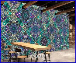 3D Blue Purple Pattern ZHUA959 Wallpaper Wall Murals Removable Self-adhesive Amy