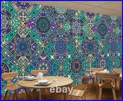 3D Blue Purple Pattern ZHUA959 Wallpaper Wall Murals Removable Self-adhesive Amy