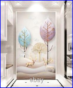 3D Blue Purple Tree 38662NA Wallpaper Wall Murals Removable Wallpaper Fay