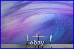 3D Purple Blue Brushwork Silk Self-adhesive Removeable Wallpaper Wall Mural 311