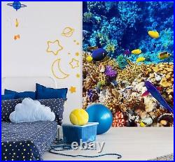 3D Purple Blue Fish G1562 Wallpaper Wall Murals Removable Self-adhesive Erin