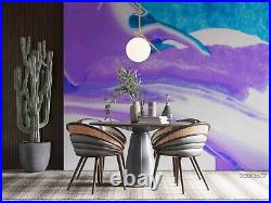 3D Purple Blue Flowing Pattern Self-adhesive Removeable Wallpaper Wall Mural2842