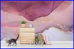 3D Round Blue Ripple Violet Self-adhesive Removeable Wallpaper Wall Mural1 1612