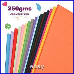 480 Pcs Card Stock Paper A4 Card Stock Construction Paper 16 Assorted Colors