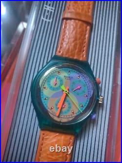 90s Original Vintage 1993 Swatch Chrono Watch Sound SCL102 TESTED- WORKS