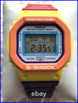 CASIO G-SHOCK DW-5610DN-9JF Watch Psychedelic Multi Colors Tested From Japan BNB
