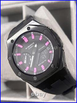 Custom G-Shock GA2100 Casioak Royal Oak Purple Pink Dial Custom Black Case