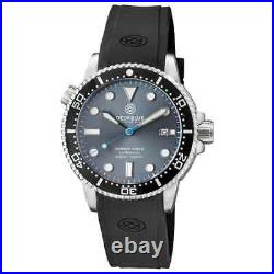 Deep Blue Master 1000 II Automatic Men's Watch Slate Grey Blue Dial Black