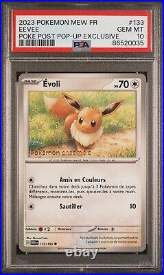 Eevee #133 French Pokemon Together Poke Post Pop-Up Exclusive PSA 10