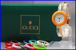 Exc+5 Vintage GUCCI 11/12 Change Bezel Full 12 Colors Quartz Watch From JAPAN