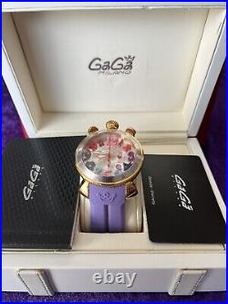 GAGA MILANO GOLD PLATED 48mm CHRONOGRAPH IN EXCELLENT CONDITION. S A L E
