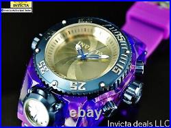 Invicta Men's 52mm Bolt ZEUS MAGNUM SHUTTER Chronograph SILVER DIAL Purple Watch