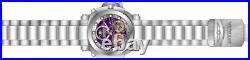 Invicta Men's Reserve Man of War Automatic Moon Phase Purple Blue Dial Watch