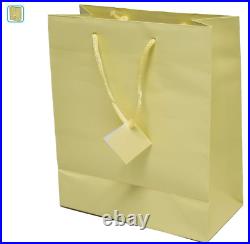 Lot of Custom Name Print GlossLaminate Multicolor Paper Bags With Satin Handles