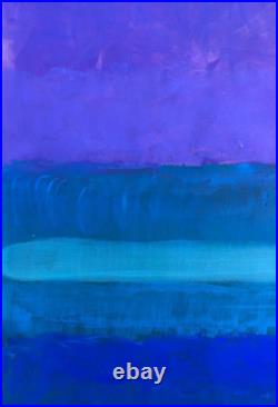ROTHKO Mark Colours Purple Blue Signed Original American Abstract Minimalism Art