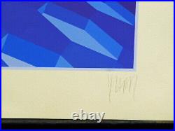 Yvaral Blue Velvet Serigraph purple HAND SIGNED FINE Optice ART, Offers Welcome